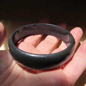 Vintage Rare Dark Blue Bakelite Bangle